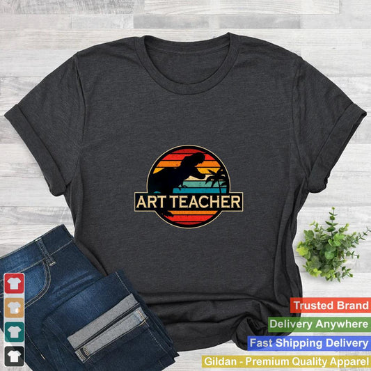 Art-Teacher-Dinosaur-Art-Teacher-Christmas-T-Shirt