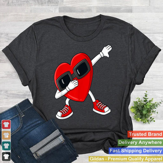 Valentines Day Dabbing Heart Funny Boys Girls Kids