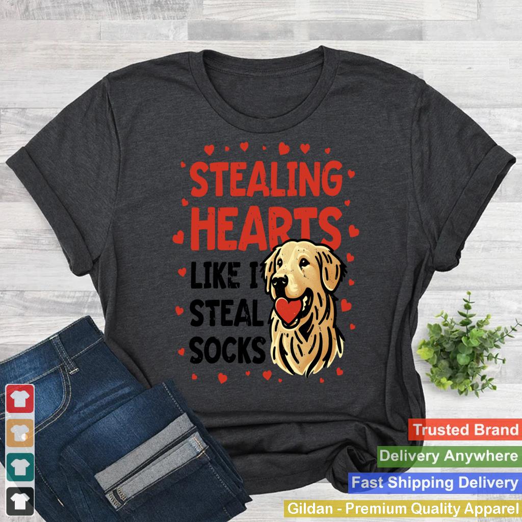 Golden Retriever Valentine's Day Stealing Hearts Love Dog