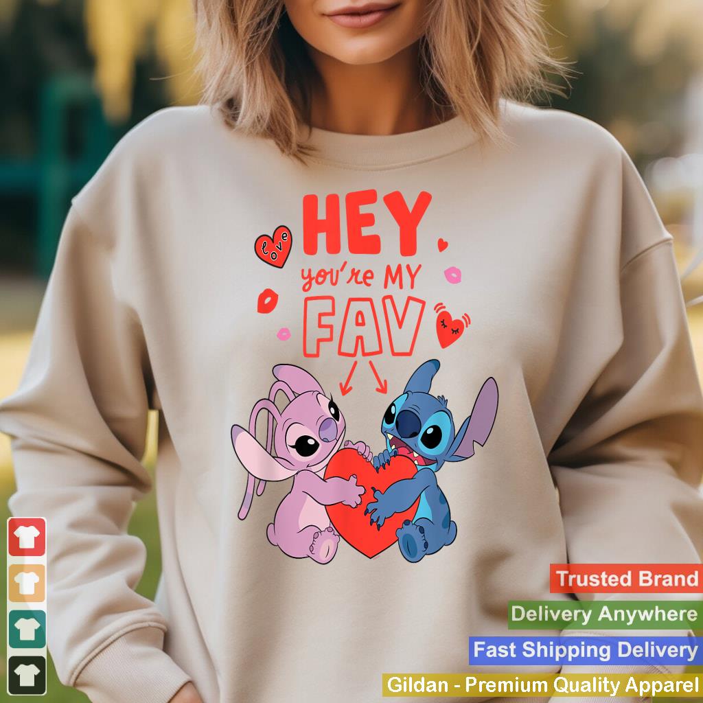 Disney Stitch & Angel Hey Youu2019re My Fav Love Valentineu2019s Day