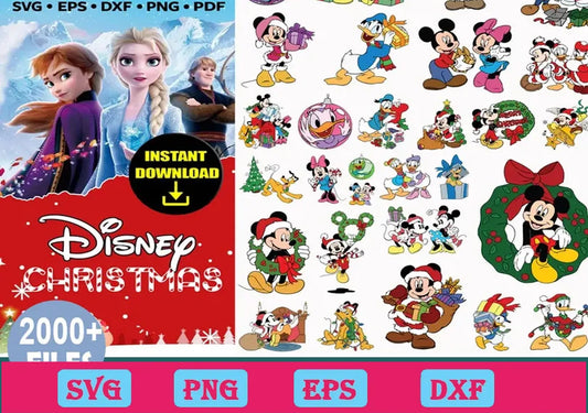 2000+ Disney Christmas SVG Mega Bundle