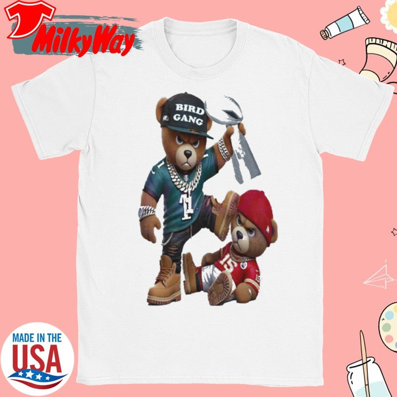 Official Philadelphia Eagles Beat Chiefs Teddy Bear Football T Shirt