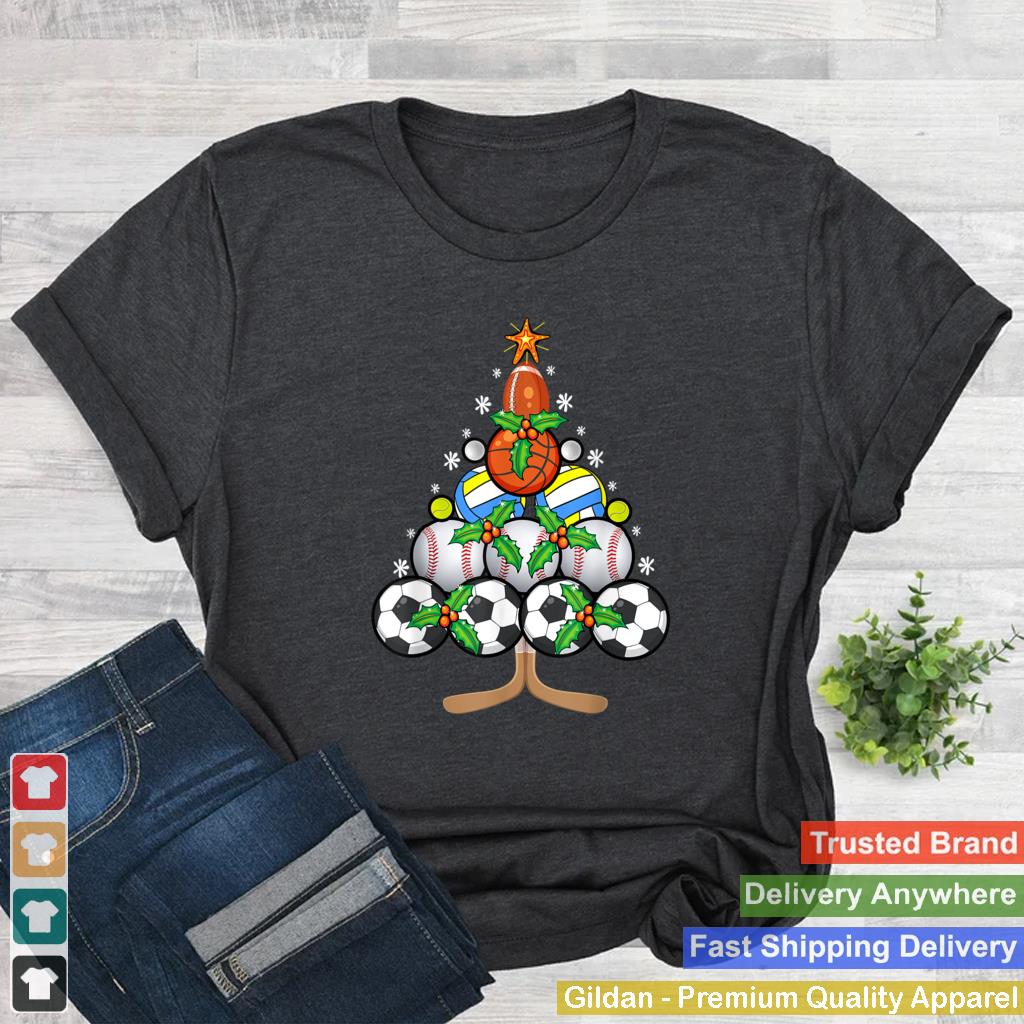 Ball Christmas Tree Funny Xmas Pajama Gifts for sport Lover T Shirt