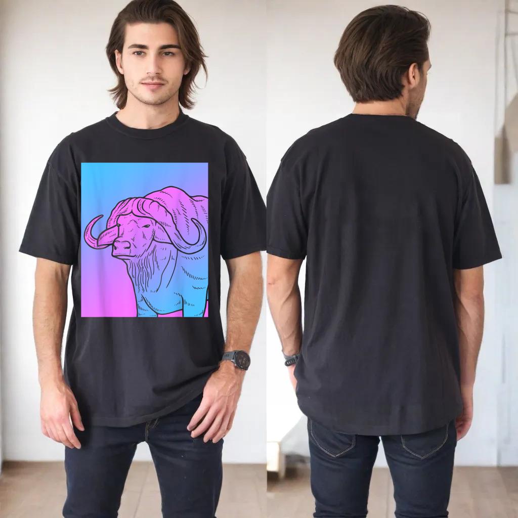 Vaporwave Buffalo Aesthetic T-Shirt - Pastel Goth Buffalo