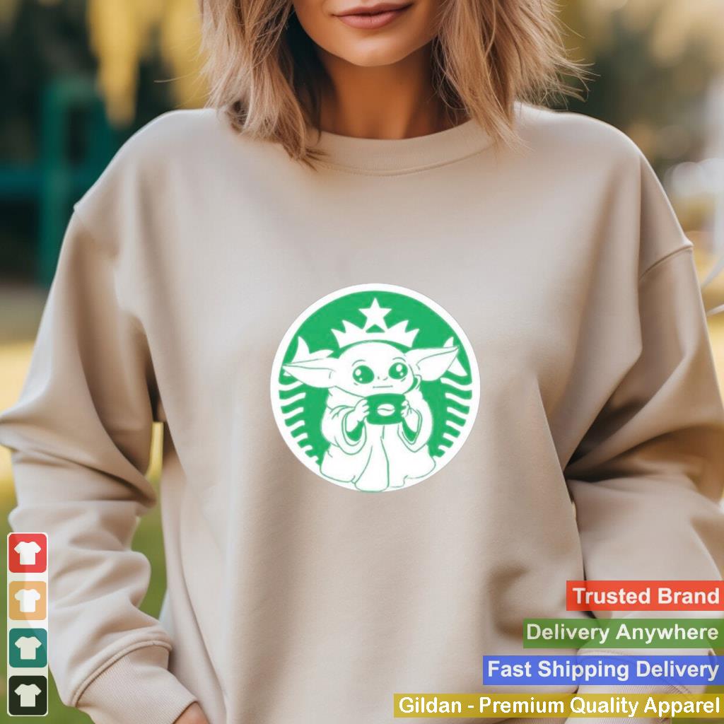 Baby yoda star wars coffee starbucks shirt