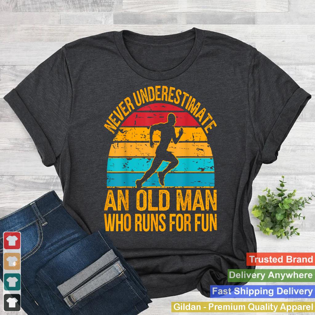 Old Man Running Humor Fitness Lover Funny Senior Runner