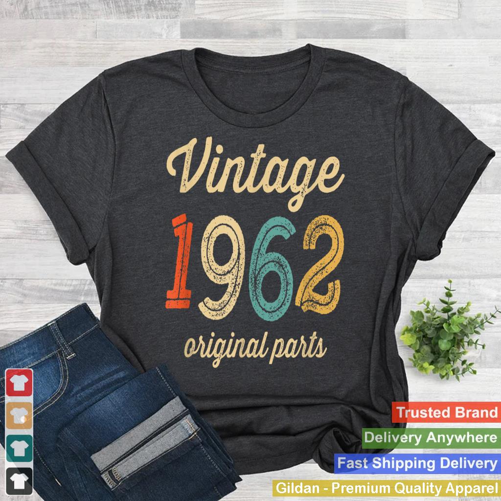 Vintage 1962 Original Parts Birthday Italic Dark