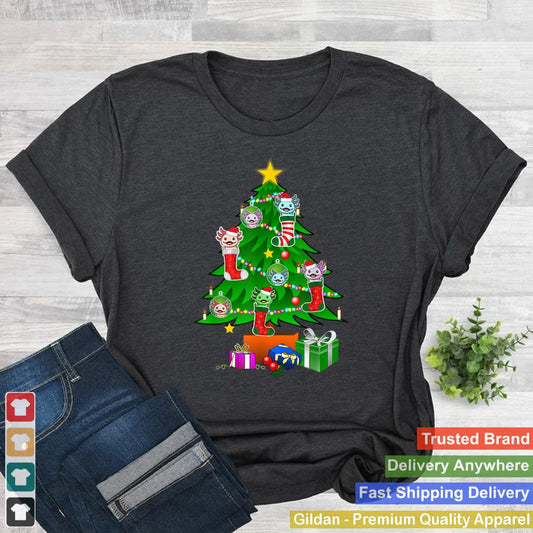 Axolotl Christmas Tree Stocking Ornaments Cute Axolotl T Shirt