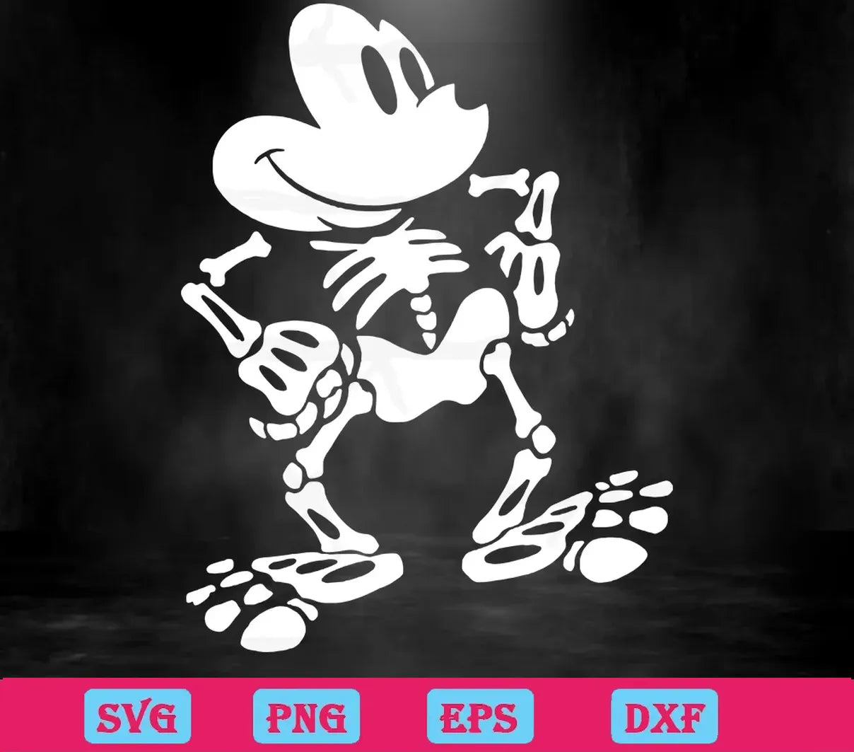 Halloween Mickey Mouse Skeleton, Laser Cut Svg Files