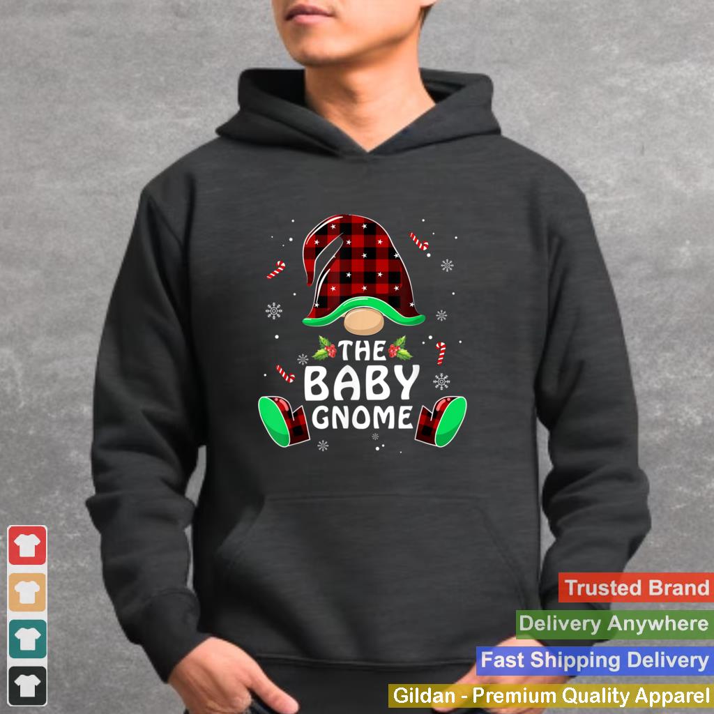 Baby Gnome Pajama Matching Family Christmas Buffalo Plaid T Shirt