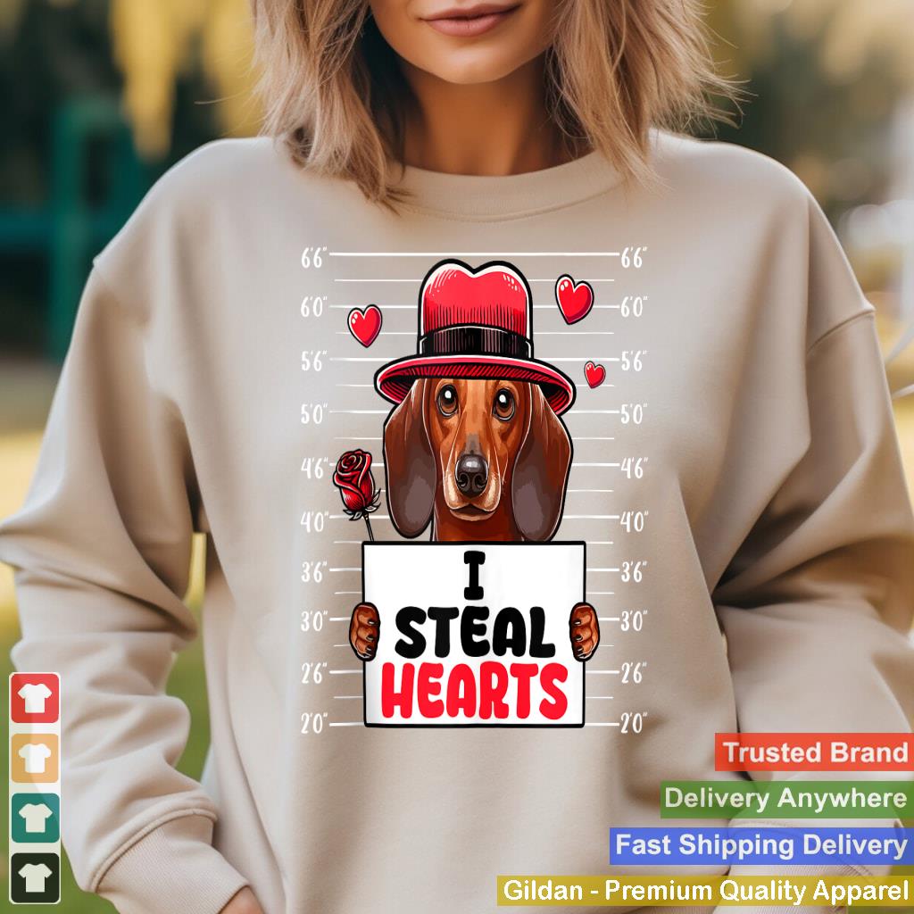 I Steal Cute Hearts Valentine's Day Dachshund Owner Family Tank Top