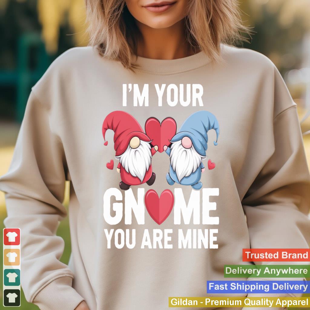 valentine's day for womens cute gnomes love heart