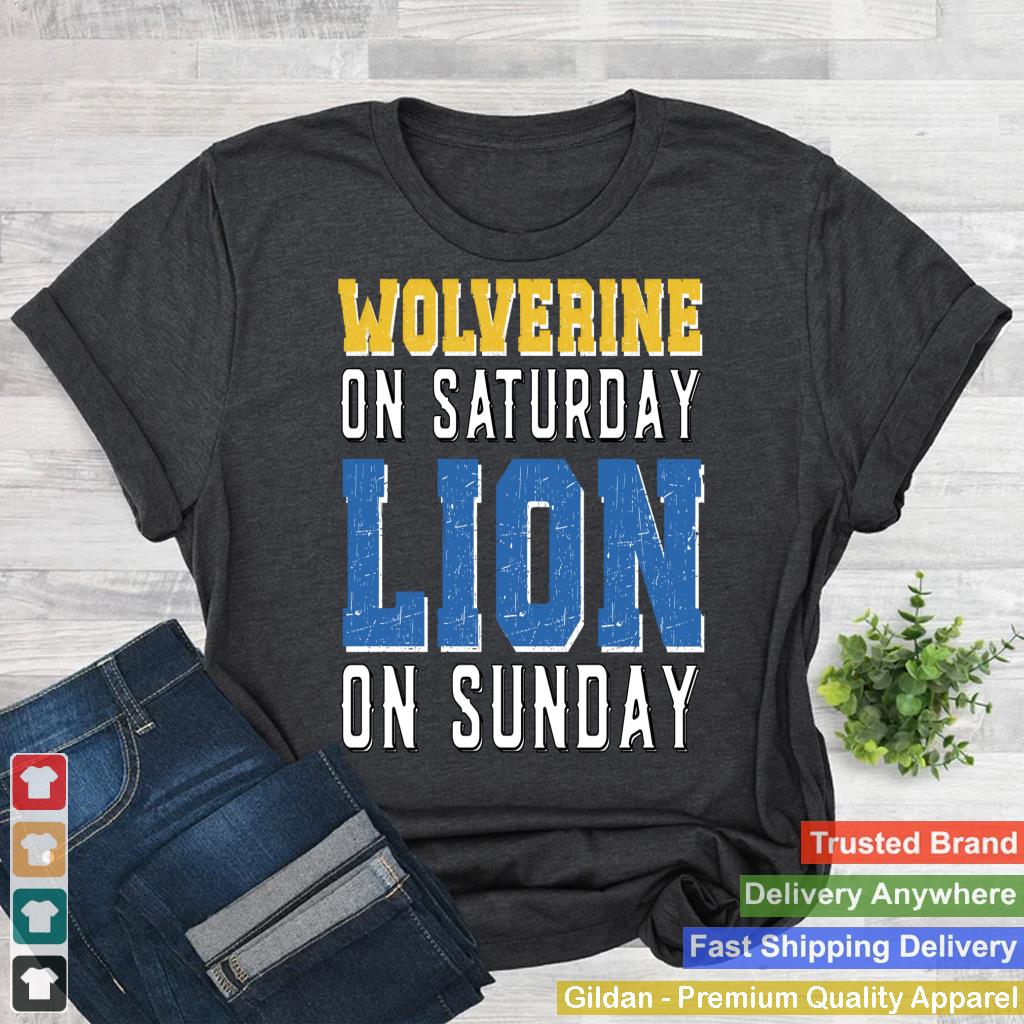 Wolverine On Saturday Lion On Sunday Funny Design Sweatshirt