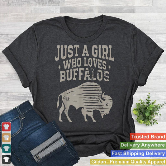 Just A Girl Who Loves Buffalos Animal Bison Buffalo Lover_2