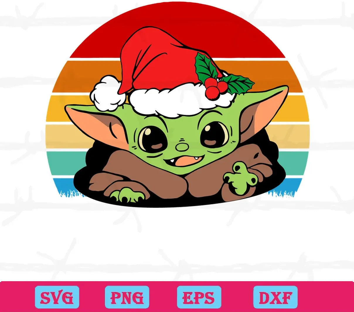 Cute I Am Adore You Must Christmas Yoda, Svg Png Dxf Eps Cricut Silhouette