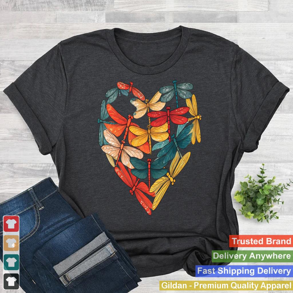 Funny Dragonflies Heart Valentine Dragonfly Womens Mens Kids