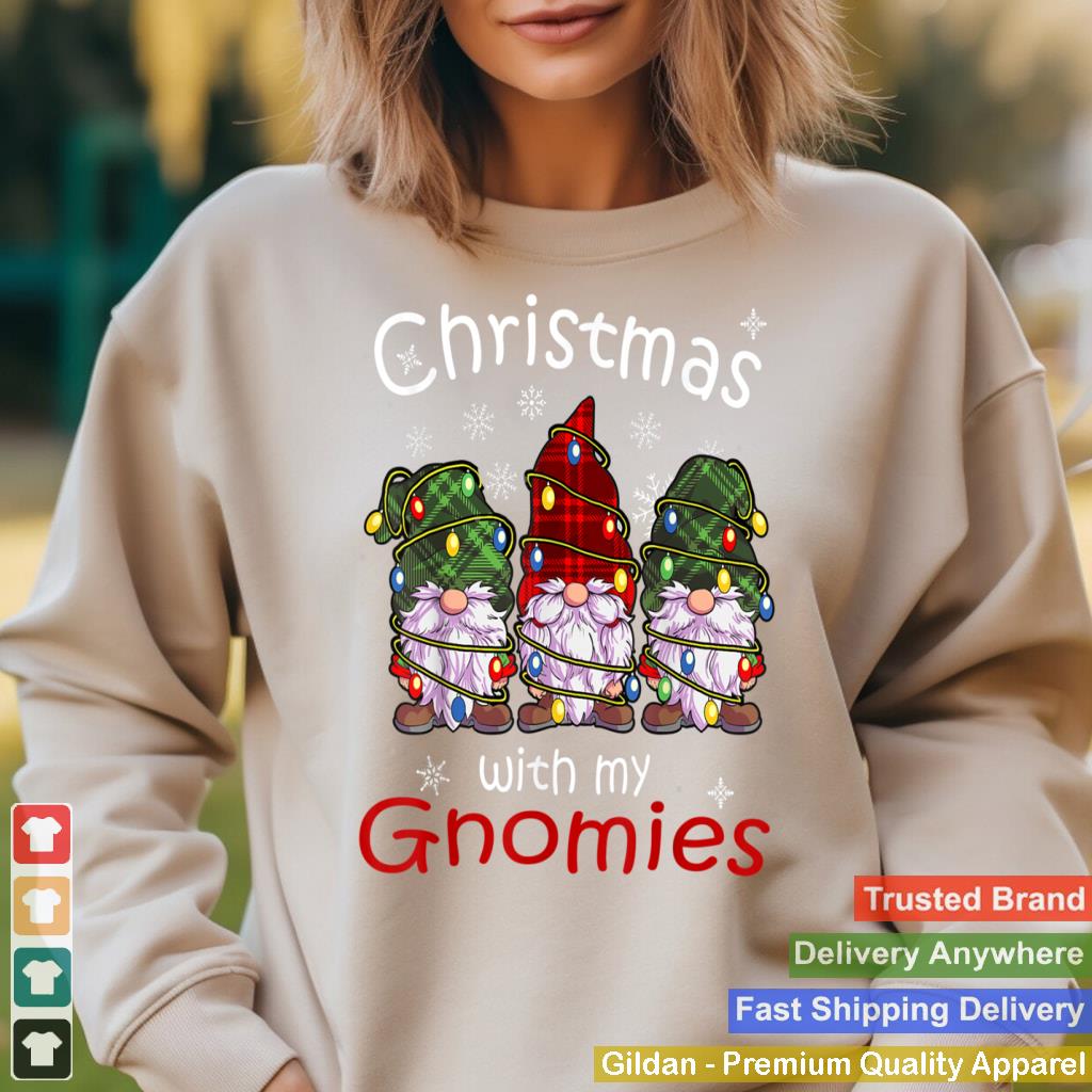 Gnome Family Christmas Shirts for Women Men Buffalo Plaid Pullover Hoodie