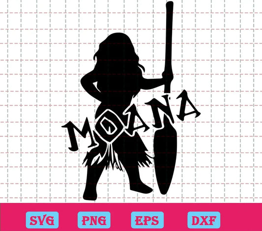 Moana Disney Princess Silhouette Svg Free 2