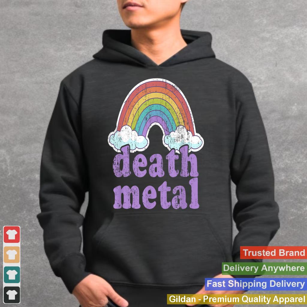 DEATH METAL Rainbow Funny Retro Vintage Love Music Metalhead