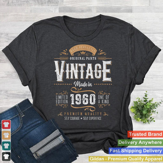 Vintage 1960 65th Birthday Retro 65 Year Old Boys Mens