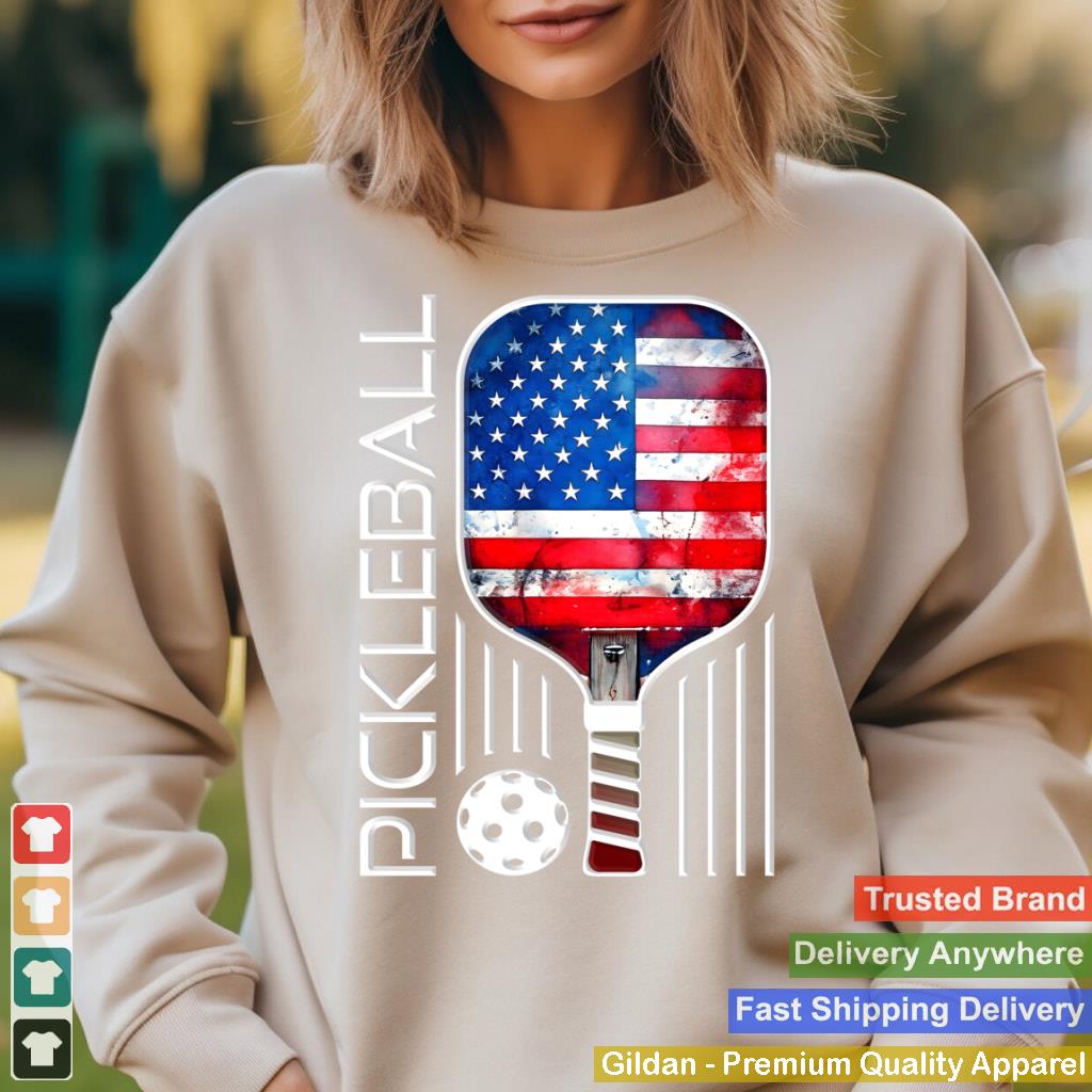 USA Flag Pickleball Lovers Graphics Pickle Ball Women Men