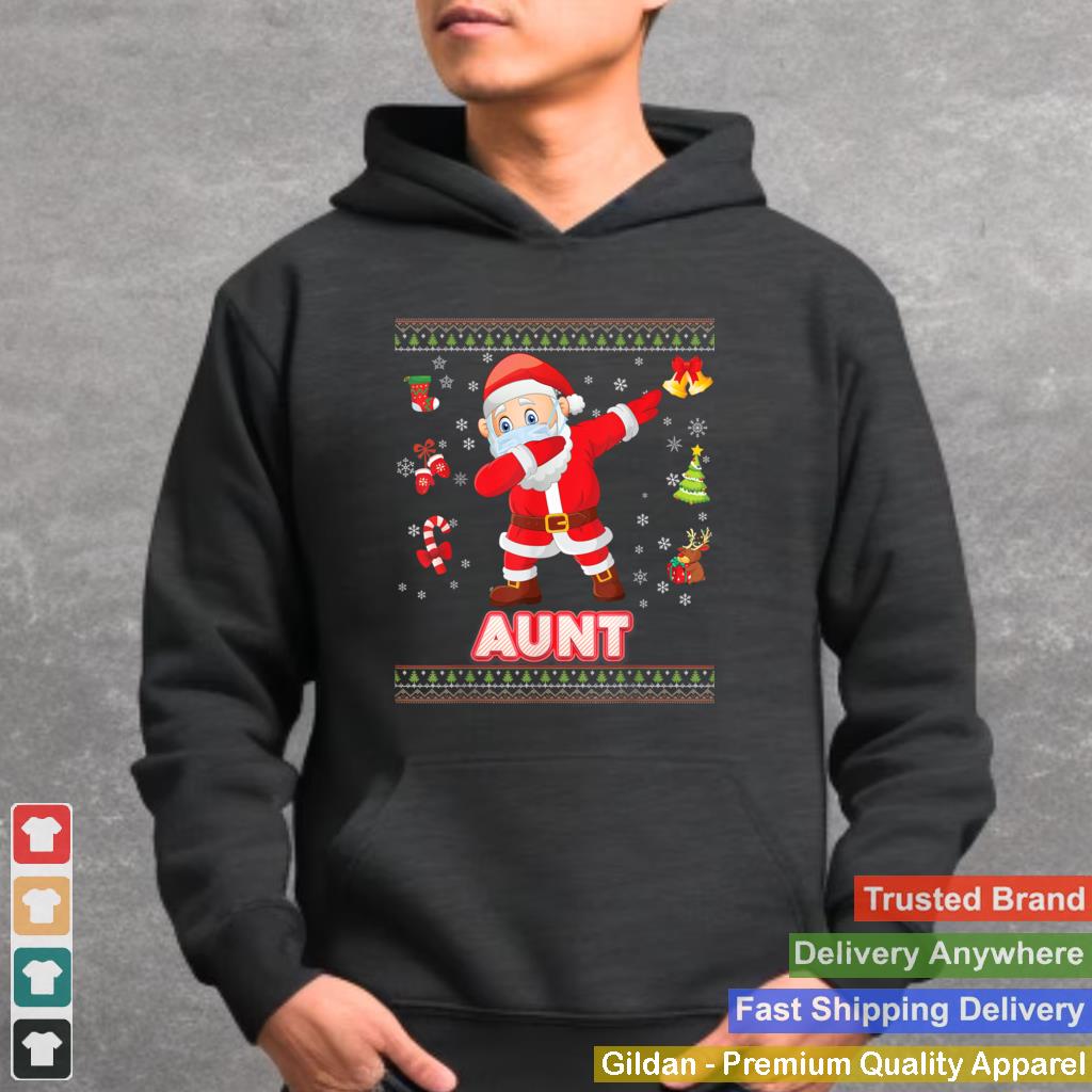 Aunt Christ Mask Dabbing Santa Mask Christmas Sweater Ugly T Shirt