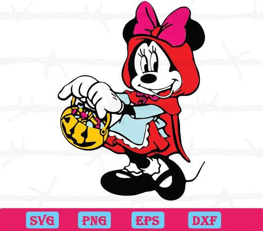 Minnie Mouse Halloween, Svg Png Dxf Eps Digital Files