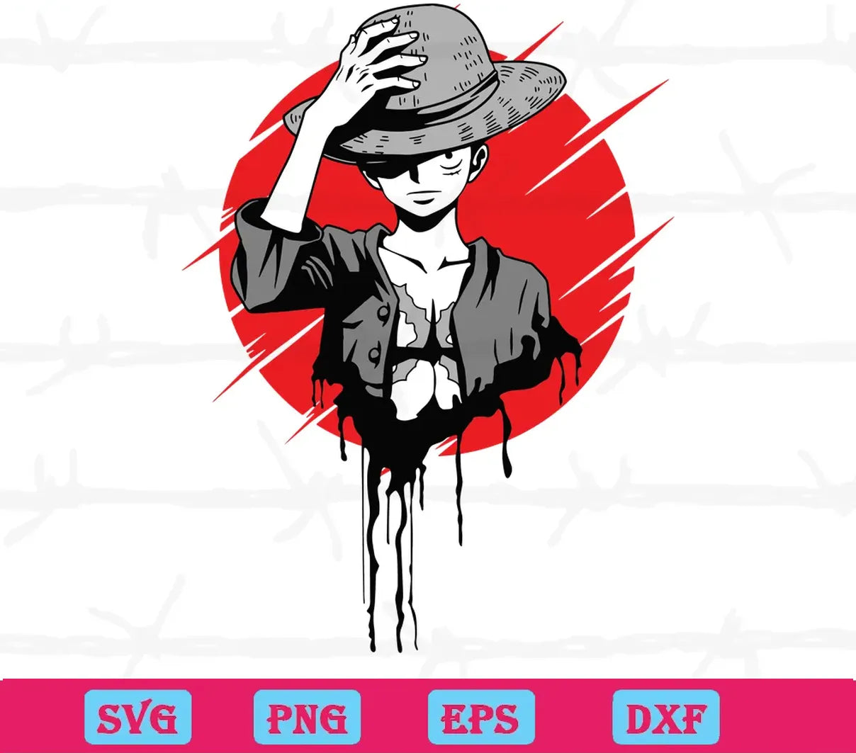 Monkey D. Luffy One Piece With Hat, Scalable Vector Graphics