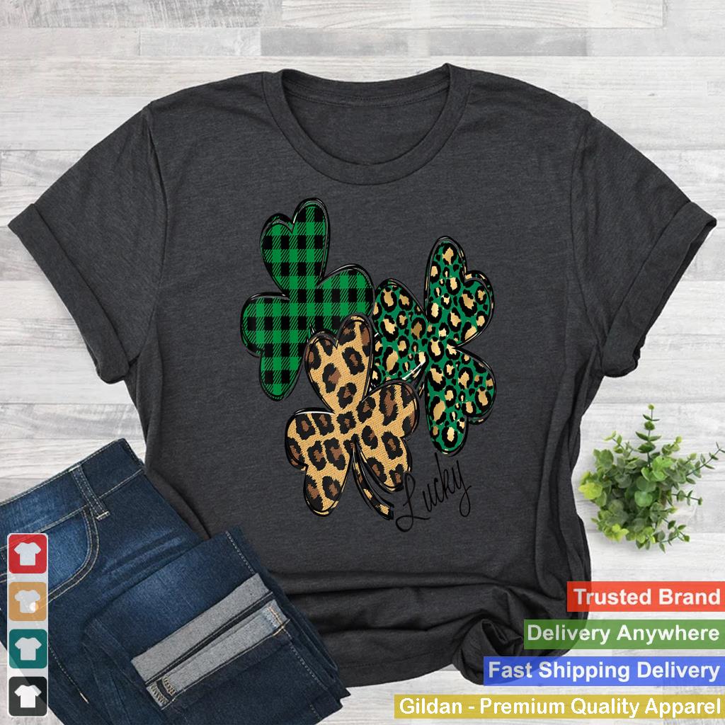 Shamrock St Patricks Day Clover Lucky Plaid Leopard Buffalo