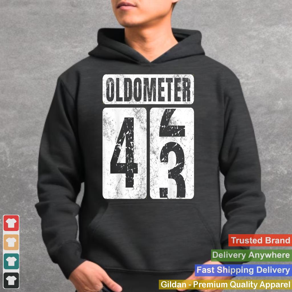 Oldometer 43 Shirt Vintage Funny 43rd Birthday Gift Idea