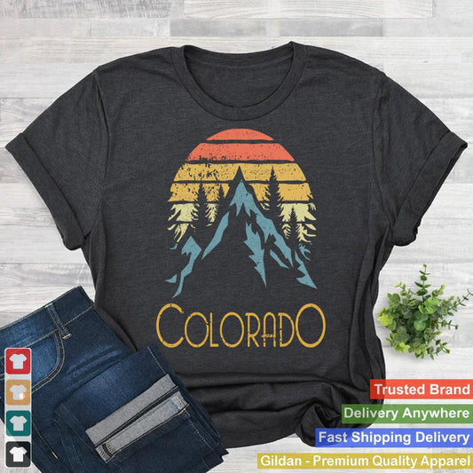 Vintage CO, Colorado Mountains Outdoor Adventure Hoodie