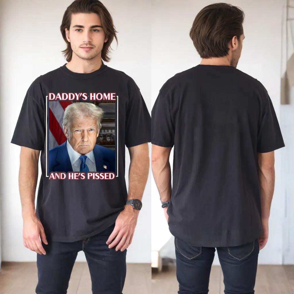 Trump Daddyu2019s Home & Heu2019s Pissed 2025 Inauguration Portrait Tank Top