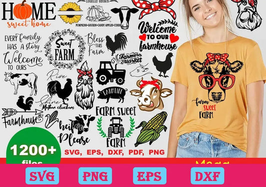 1200+ Mega Farm svg Bundle