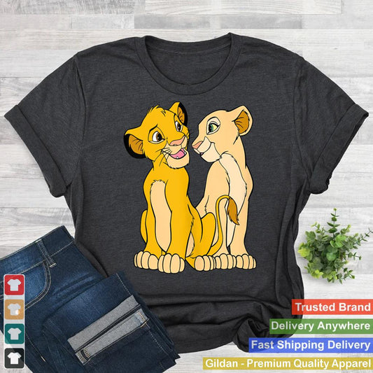 Disney The Lion King Cute Simba Nala Big Chest Portraits Tank Top