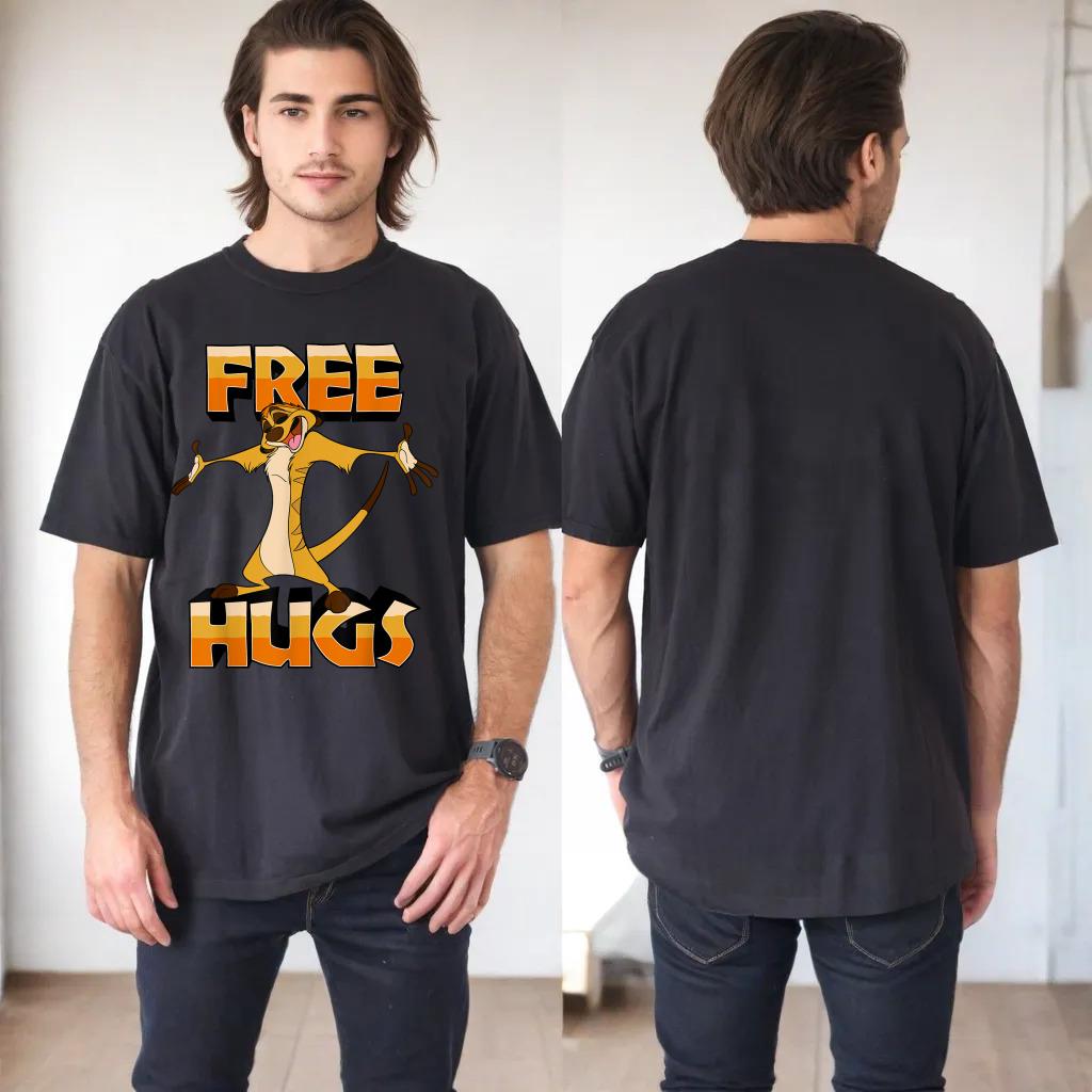 Disney The Lion King Timon Free Hugs Retro Vintage Logo