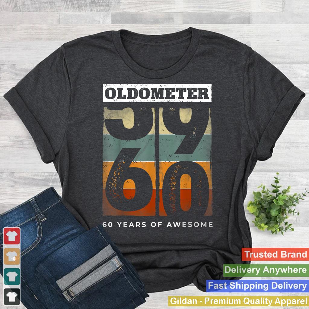 Oldometer Vintage 60th Birthday Men Retro Funny 60 Year Old