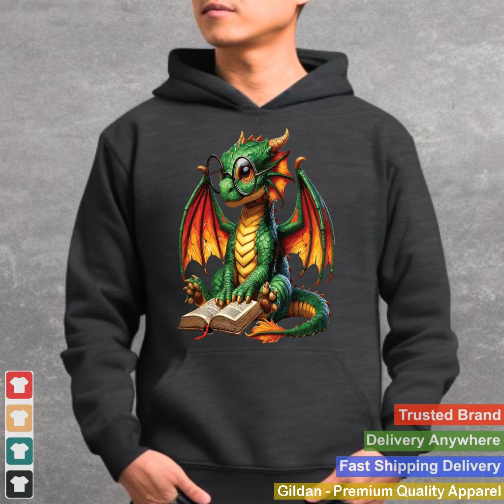 Cute Bookworm Dragon Little Reader Design