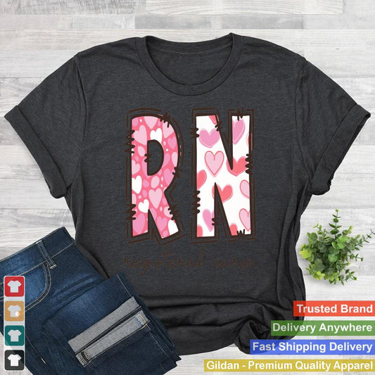 Women RN Valentine's Day Registered Nurse XOXO Hearts Sweatshirt