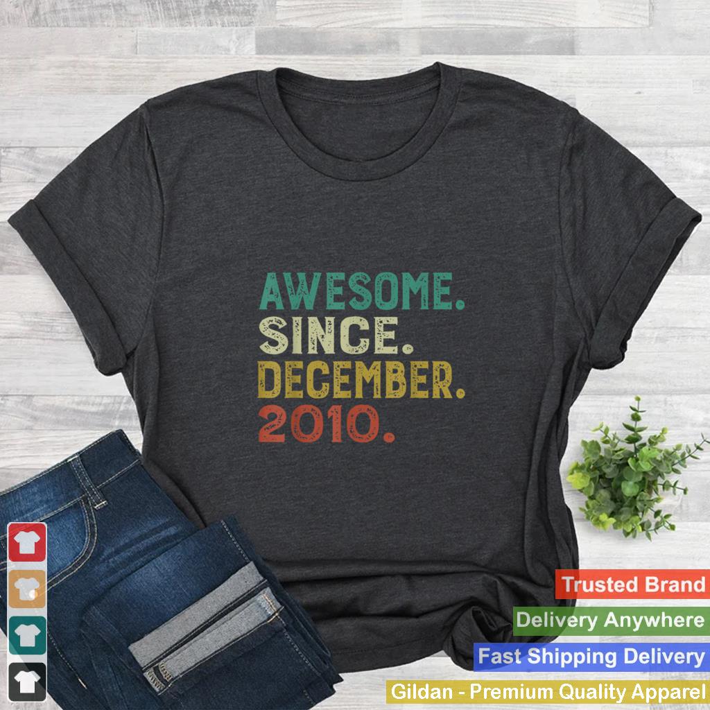 Awesome Since December 2010 Funny 11th Birthday Gifts T Shirt