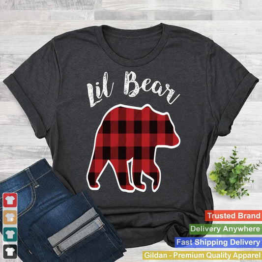 LIL BEAR  Kids Red Plaid Christmas Pajama Little Gift