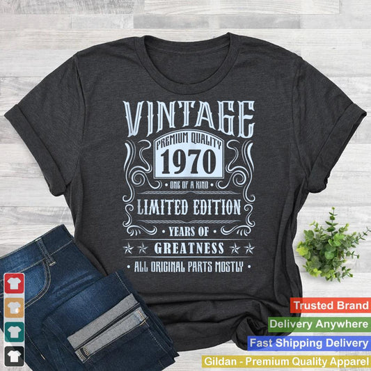 Mens Vintage 1970 T Shirts for Men Retro Funny 1970 Birthday Tank Top