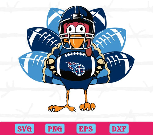 Tennessee Titans Turkey Thanksgiving, Svg Png Dxf Eps