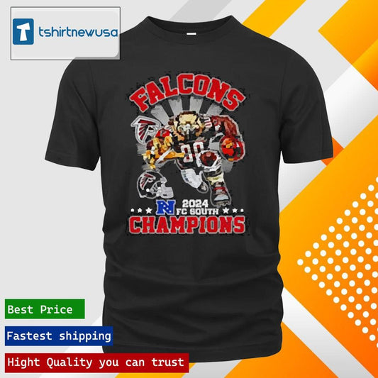 Top Falcons 2024 NFC South Champions mascot T-Shirt