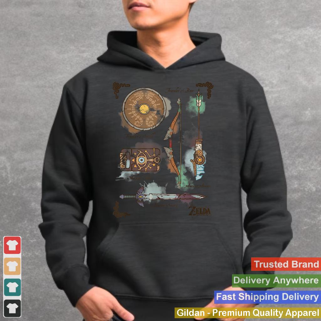 Zelda Breath Of The Wild Link Inventory Graphic T-Shirt