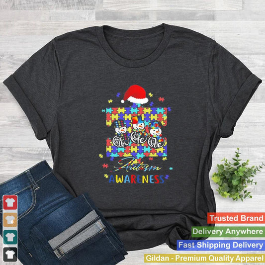 Autism awareness Faith Hope Love Snowman shirt