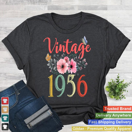 Vintage 1956 Floral Funny 69th Birthday Awesome Since 1956