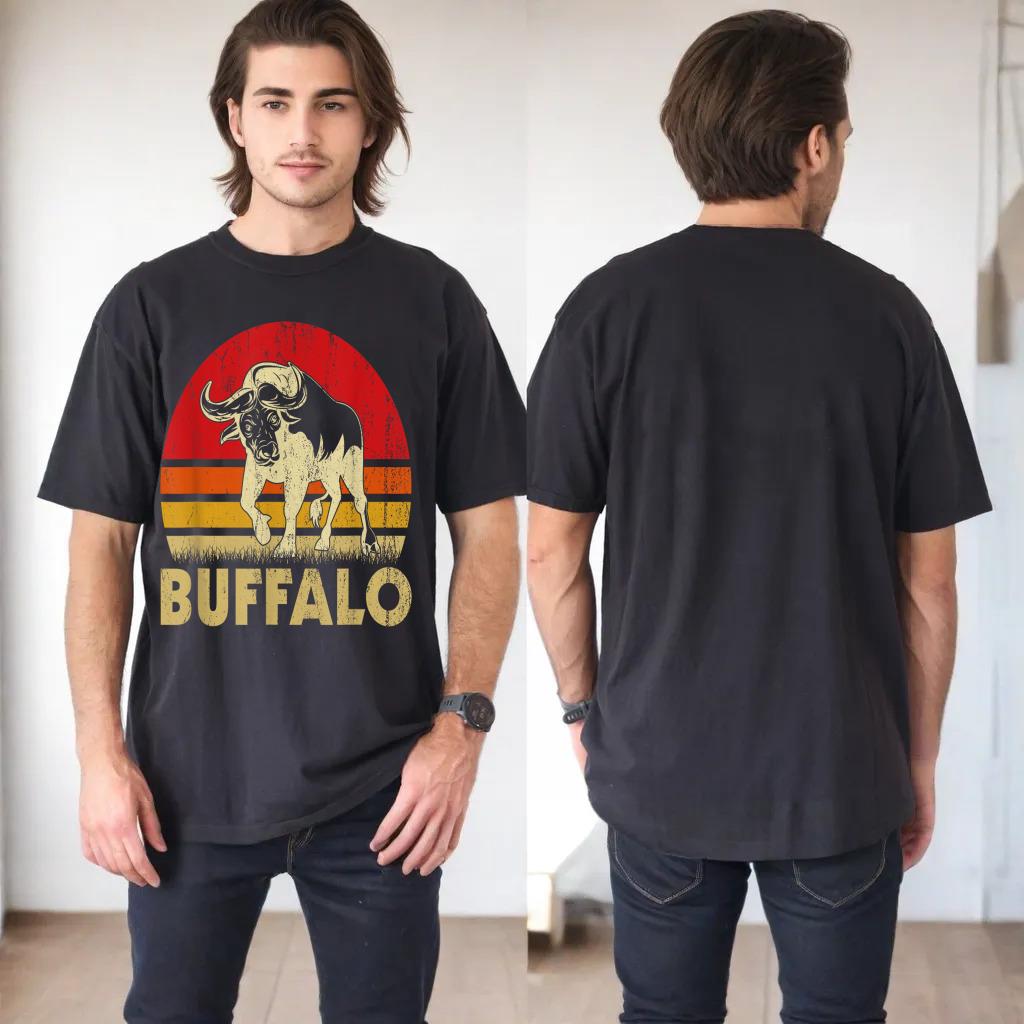 Vintage Buffalo Graphic Retro Sunset Buffalo Lovers