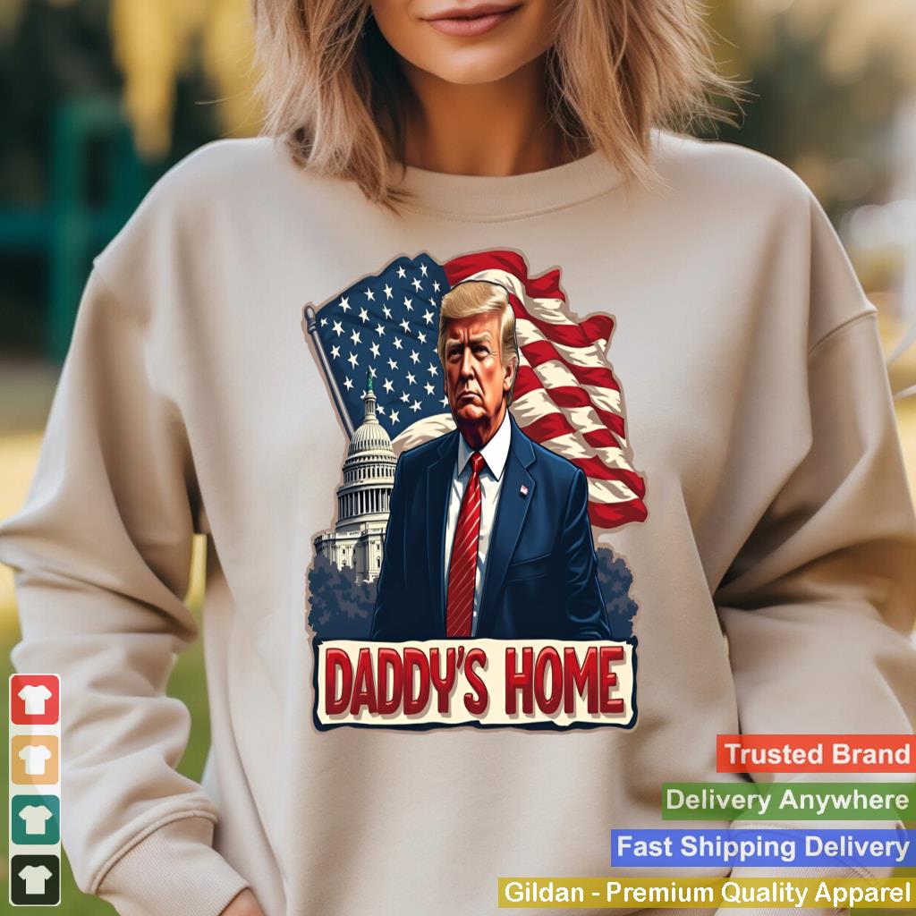 Trump Daddys Home White House USA American Flag Vintage_3