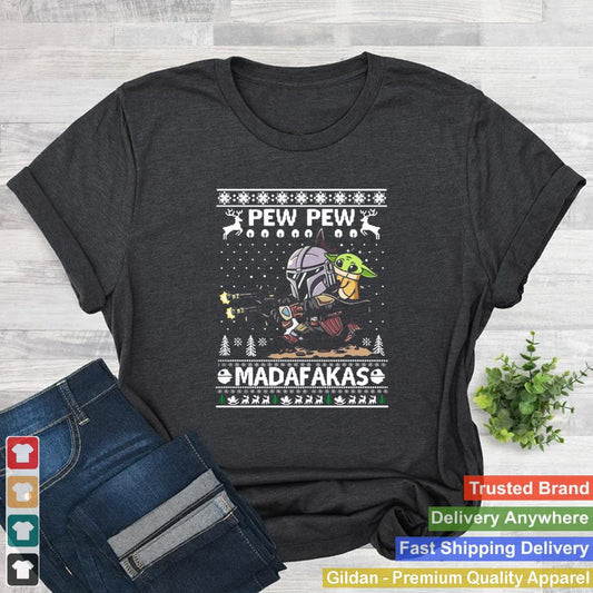 Baby Yoda and The Mandalorian Paw Paw Madafakas Ugly Christmas shirt