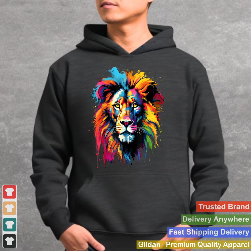 Artistic Colorful Pop Art painted Lion